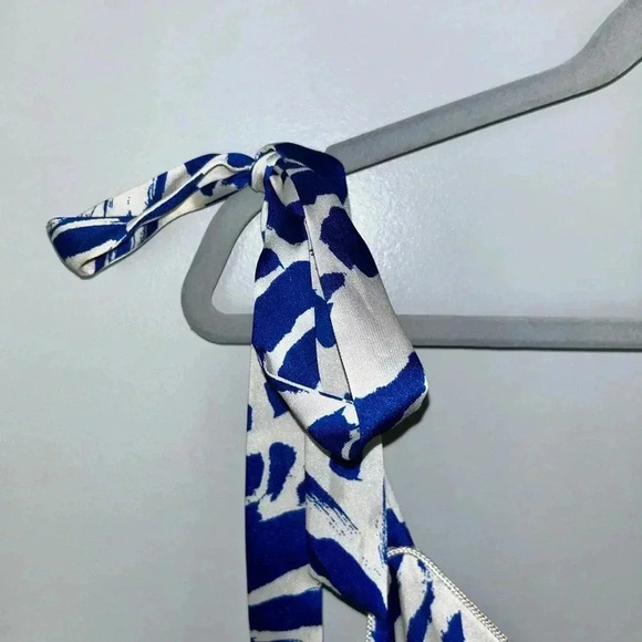 Alexis NWT blue asymmetric botanical print tie strap dress WOMENS size 1X - Picture 5 of 10